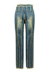 Katrina Frayed Trim Vintage Wash Jeans