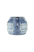 Sassy Washed Denim Mini Skirt