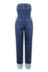 Cross Me Out Rhinestone Denim Jumpsuit Rompers + Jumpsuits EDGE
