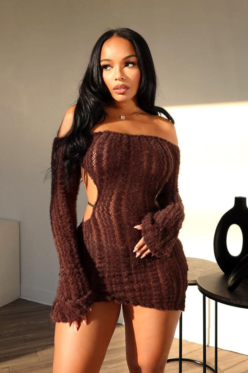 No Options Fuzzy Mini Dress EDGE No Options Fuzzy Mini Dress EDGE