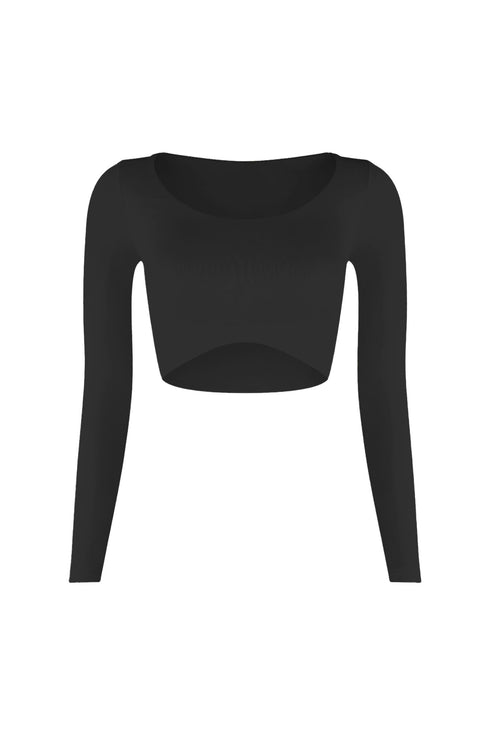 Essential Long Sleeve Basic Crop Top Crop Top EDGE