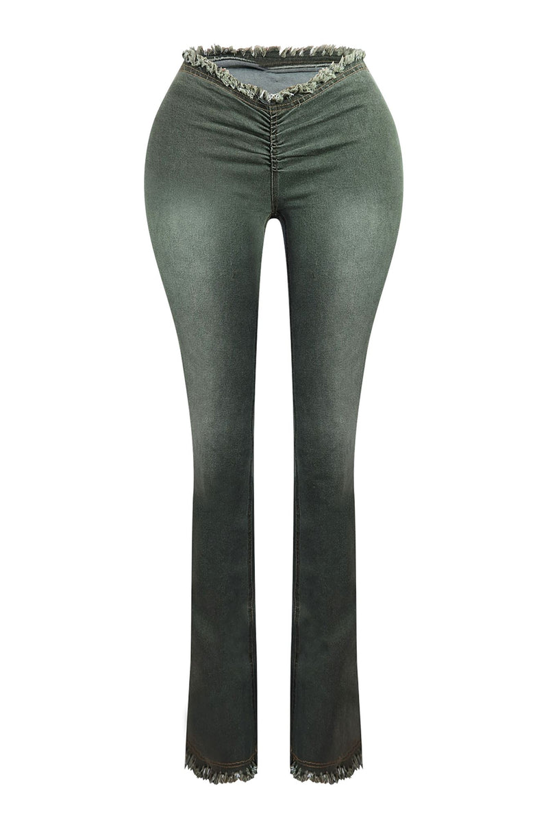 Smokey Low Rise Frayed Denim Jeans – EDGE