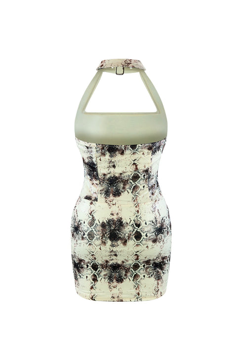 Snatch Me Snake Print Mini Dress