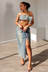 Revenge Denim Tube Top & Skirt SET
