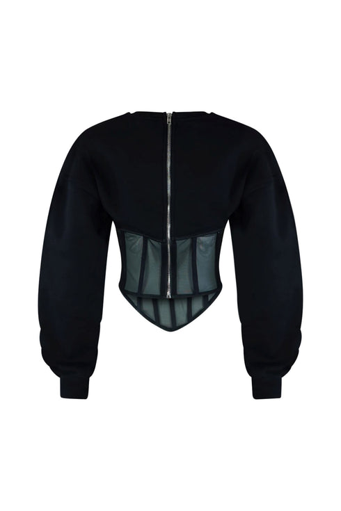 Be Your Self Corset Sweatshirt Top Top EDGE