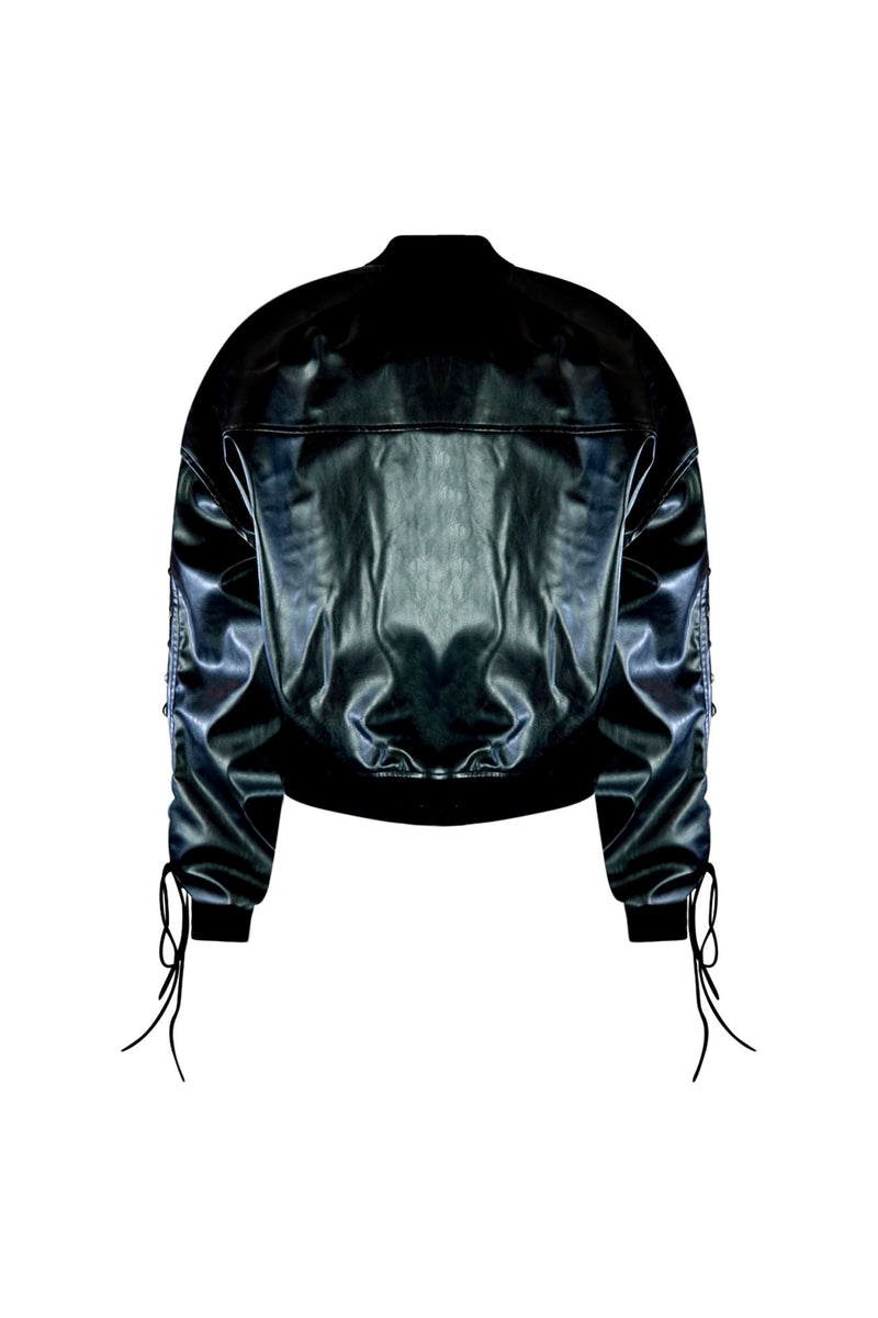 ☆【Margarin Fingers】☆RIBBON LEATHER BOMBER JACKE.T☆ Bofinger_Leather_Bomber_Olive_