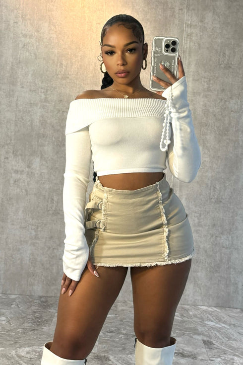 On My Mind Thumbhole Crop Top Crop Top EDGE