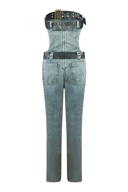 Hustler Double Belt Vintage Jumpsuit