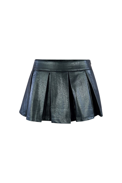 Go With Everything Vegan Leather Mini Skirt SKIRT EDGE Small Black
