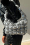 Quilted Shoulder Bag Apparel & Accessories EDGE Silver