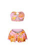 Sun Kissed Print Mesh Top & Skirt SET