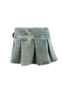 Big City Denim Pleated Mini Skirt With Belt SKIRT EDGE
