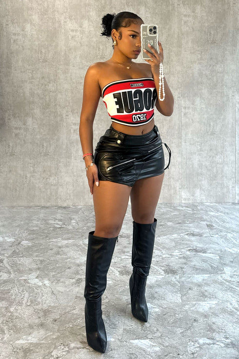 Rogue Moto Tube Top Crop Top EDGE