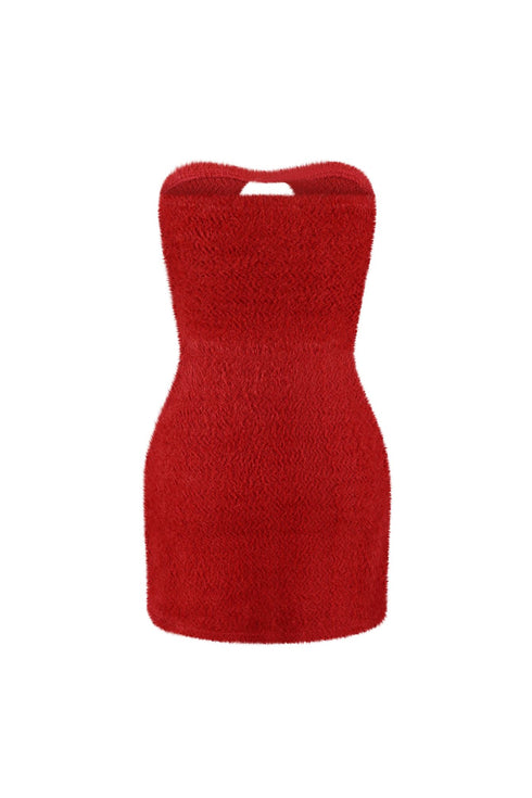 Must Love It Fuzzy Tube Mini Dress Dress EDGE