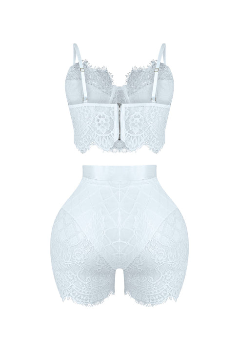 Relapse Lace Bustier & Shorts SET