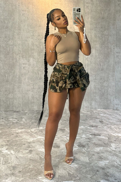 Come And Go Cargo Pocket Mini Skirt SKIRT EDGE