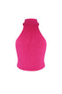 Pearlfect Halter Fuzzy Knit Top Crop Top EDGE