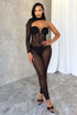 Asymmetric Confident Lace Contrast Jumpsuit Rompers + Jumpsuits EDGE Small Black