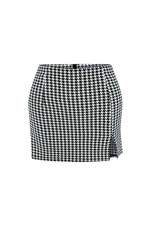 Blair Houndstooth Mini Skirt SKIRT EDGE Small Black/White