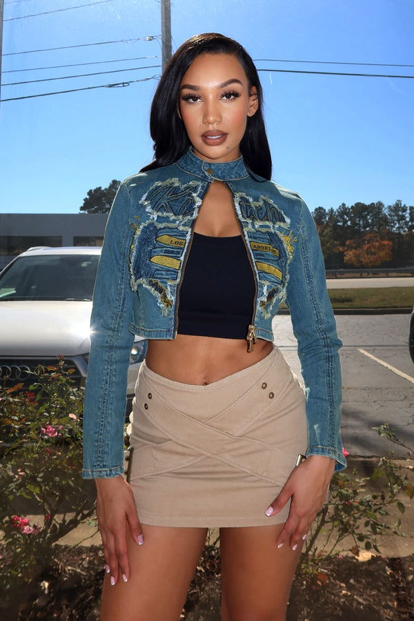 Lover Girl Washed Graphic Jacket Outerwear EDGE Small Vintage Wash