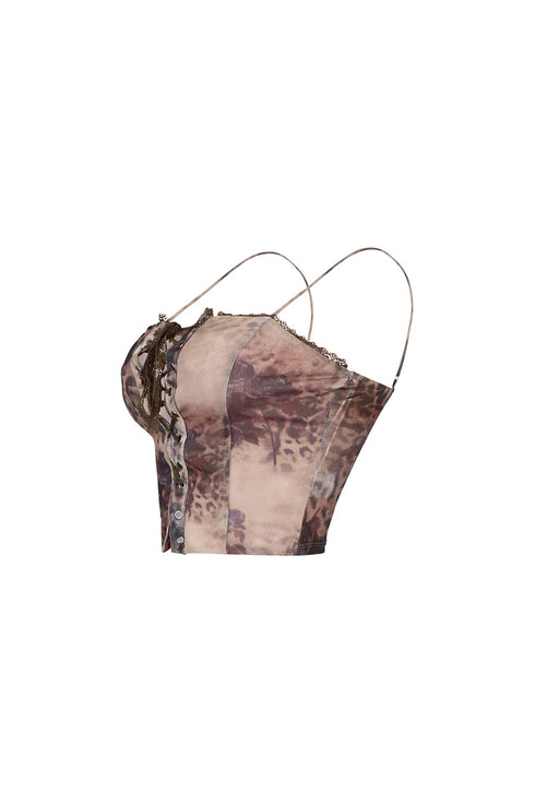 Angel Wings Mesh Corset Top