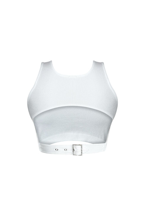 Ready To Go Rhinestone Buckle Top