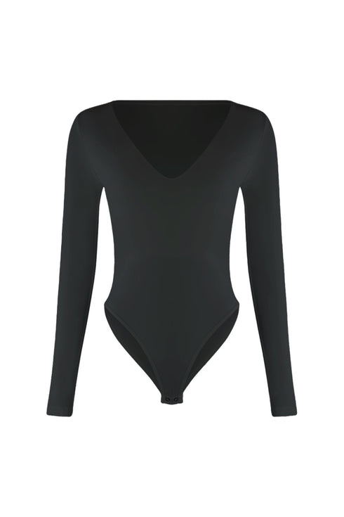 Temptation Basic Long Sleeve Bodysuit Bodysuit EDGE Small/Medium Black