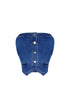 Falling Deep Button Down Denim Tube Top