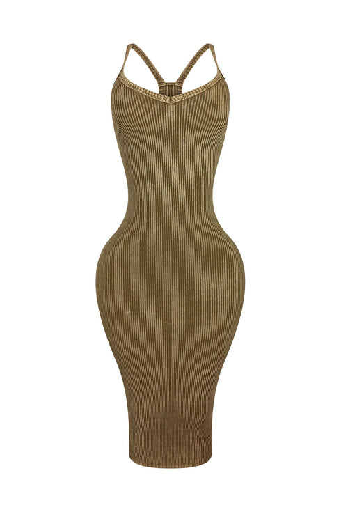 Wait For It Mineral Washed Midi Dress