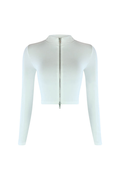 Heidi Two Way Zipper Top Crop Top EDGE
