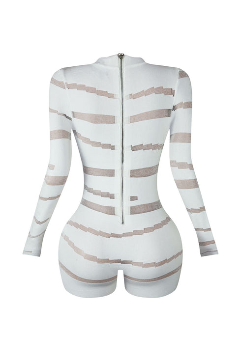 Sneak Peek Mesh Contrast Romper