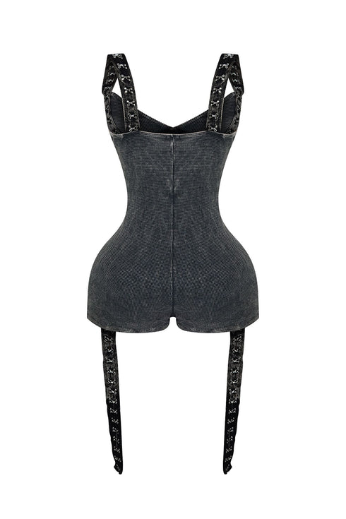 Die For You Corset Mineral Washed Romper