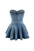 Denim Balletcore Corset Mini Dress Dresses EDGE