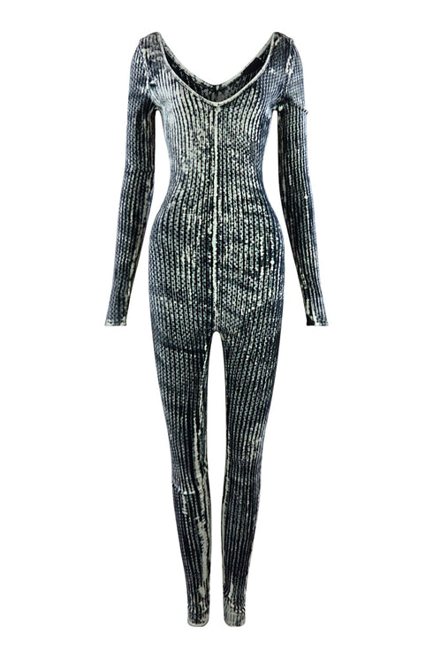 Skim Milk Ribbed Wide Neck Jumpsuit