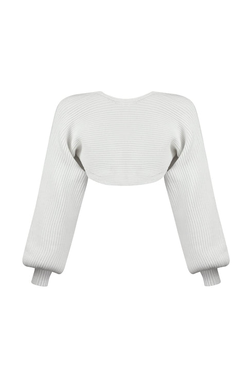 Matilda Ribbed Knit Bolero Cardigan