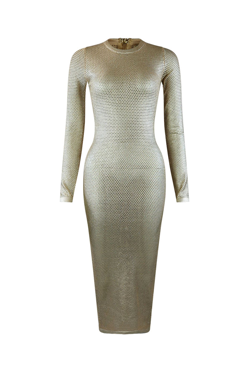 Gold Rush Metallic Midi Dress Gold Rush Metallic Midi Dress