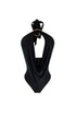 Hottest View Cowl Neck Halter Bodysuit