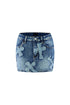 Cross Your Mind Denim Mini Skirt SKIRT EDGE Small Medium Wash