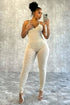 Archives Ribbed Open Back Jumpsuit