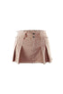 Pink Drink Pleated Denim Mini Skirt