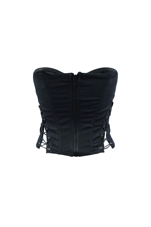 On Edge Lace Up Corset Tube Top