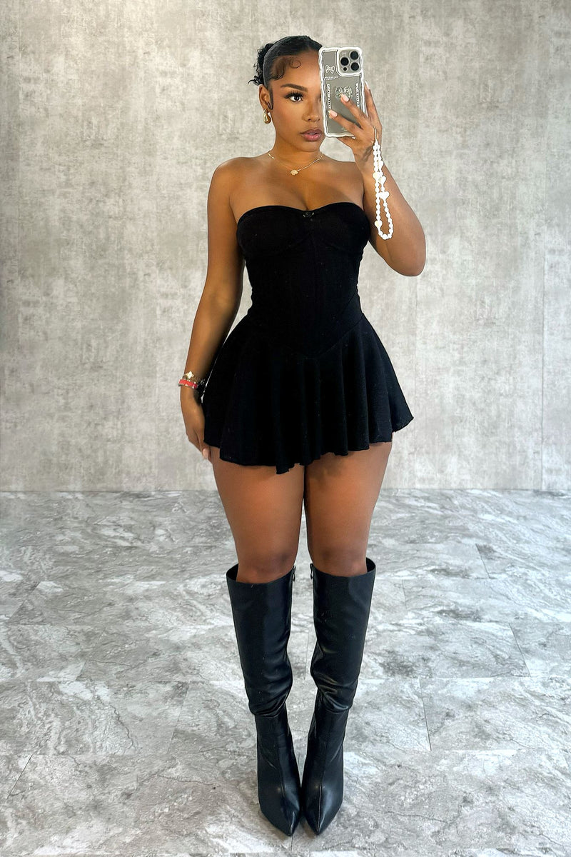 Balletcore Flare Tube Corset Mini Dress EDGE Balletcore Flare Tube Corset Mini Dress EDGE