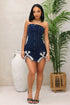 Kristine Rhinestone Bow Denim Dress