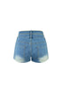 Keep Me Crossed Waist Denim Shorts