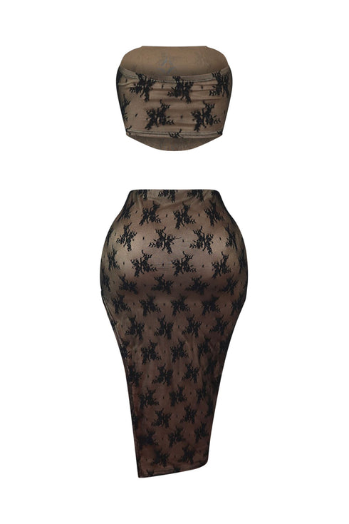 Lace Baby Corset Top & Skirt SET