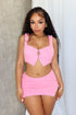 Fuzzy Feeling Tank Top & Skirt SET