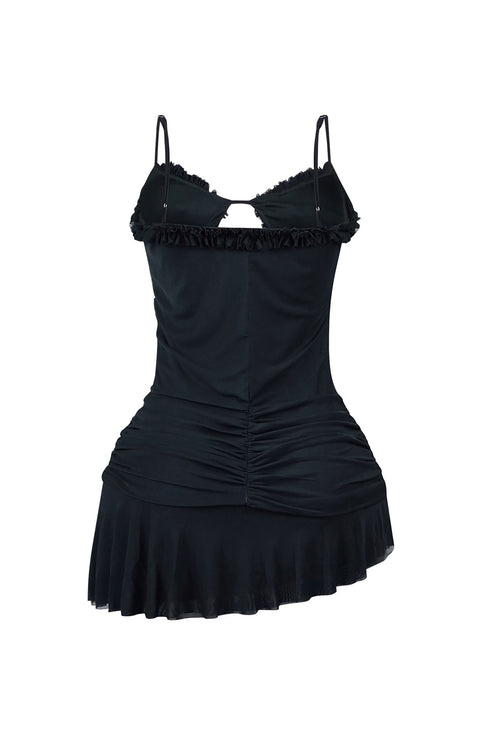 Uriah Mesh Ruched Cami Mini Dress