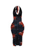 Bloomruche Mesh Print Halter Dress