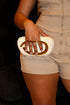 Mae Raffia Woven Clutch