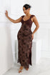 Dalia Leopard Lace Bralette Maxi Dress